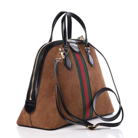 gucci suede ophidia medium top handle bag brown with box|gucci ophidia bag celebrities.